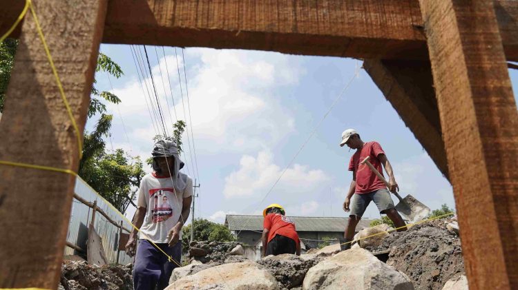 Proses pembangunan Pasar Ngadiluwih. Foto : Dok. Pemkab Kediri