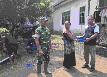 Penerima bantuan kolam lele program TMMD ke-124 di dusun krajan, Siti rokayah
