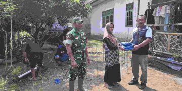 Penerima bantuan kolam lele program TMMD ke-124 di dusun krajan, Siti rokayah