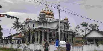 Salah satu titik PJU program TMMD ke-124 di Desa Plalangan