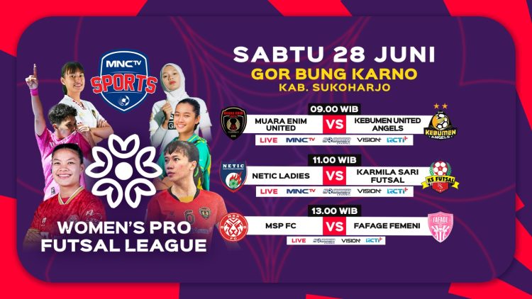 Adu Gengsi Tim-Tim Terbaik! Jadwal Lengkap Liga Futsal Wanita 28–29 Juni Tayang di MNCTV