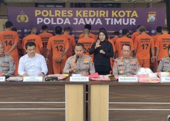 Polresta Kediri Gulung 23 Sindikat Peredaran Narkoba