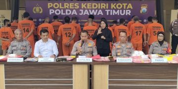 Polresta Kediri Gulung 23 Sindikat Peredaran Narkoba