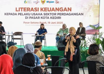 Beri Edukasi Pedagang Pasar, TPAKD Kota Kediri Gelar Literasi Keuangan. Foto : Dok. Pemkot Kediri