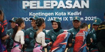 Porprov Jatim IX Tahun 2025, Mbak Wali Kukuhkan dan Lepas 289 Atlet. Foto : Dok. Pemkot Kediri