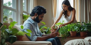 Pernikahan Mulai Terasa Hambar? Kurangi Menyentuh Gadget (foto ilustrasi AI/Bacaini)