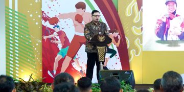 Melepas Atlet ke Porprov Jatim 2025, Mas Dhito Empat Kali Ingatkan Potensi Kecurangan. Foto : Dok. Pemkab Kediri