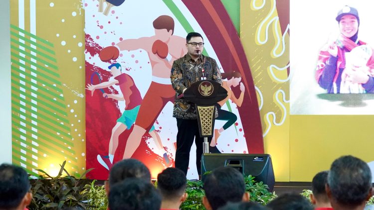 Melepas Atlet ke Porprov Jatim 2025, Mas Dhito Empat Kali Ingatkan Potensi Kecurangan. Foto : Dok. Pemkab Kediri