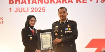 Upacara dan Tasyakuran Hari Bhayangkara Ke-79, Mbak Wali Harapkan Sinergitas dan Soliditas Terus Terjalin. Foto : Dok. Pemkot Kediri