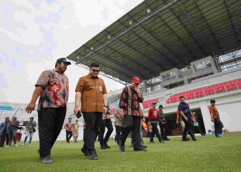 Pembangunan Stadion GDJ Terus Berjalan, Mas Dhito Pastikan Selesai 2027. Foto : Dok. Pemkab Kediri