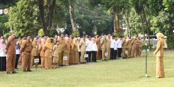 Pimpin Apel Pagi, Mbak Wali Beri Arahan Permasalahan Sampah dan Apresiasi Kinerja Kesiapsiagaan. Foto : Dok. Pemkot Kediri