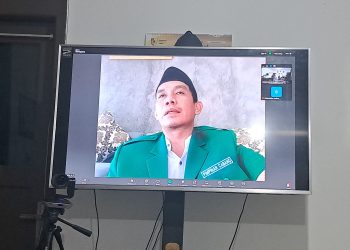 Ketua GP Ansor Kencong, Agus Nur Yasin saat dihubungi melalui sambungan zoom