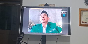 Ketua GP Ansor Kencong, Agus Nur Yasin saat dihubungi melalui sambungan zoom