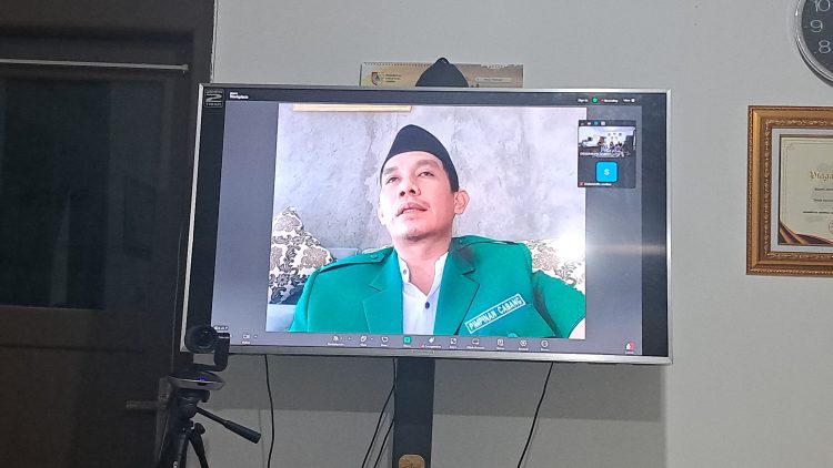 Ketua GP Ansor Kencong, Agus Nur Yasin saat dihubungi melalui sambungan zoom