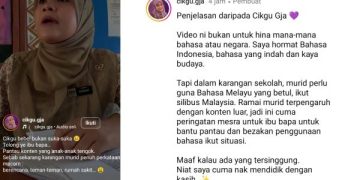 Viral Cikgu Malaysia Ngomel Muridnya Terkontaminasi Bahasa Indonesia (foto/Tangkapan Layar)