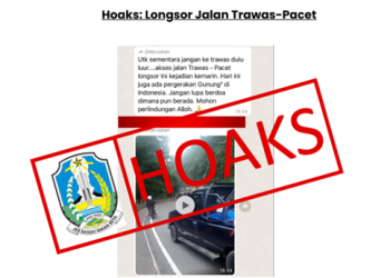 Beredar Kabar Jalan Trawas Pacet Longsor, Benar atau Bohong?