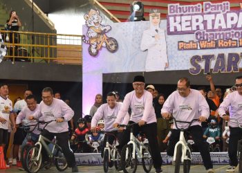 Gus Qowim Buka Bhumi Panji Kertapati Volume 3.0 Pushbike Championship Piala Wali Kota Kediri. Foto : Dok. Pemkot Kediri