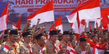 Bupate Jember, bersama jajaran Kepala Daerah saat menghadiri peringatan Hari Pramuka