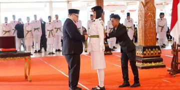 Mas Dhito Doakan Paskibraka Kabupaten Kediri Sukses Kibarkan Merah Putih. Foto : Dok. Pemkab Kediri