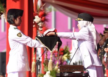 Upacara HUT RI ke-80 di Kota Kediri Berlangsung Khidmat. Foto : Dok. Pemkot Kediri