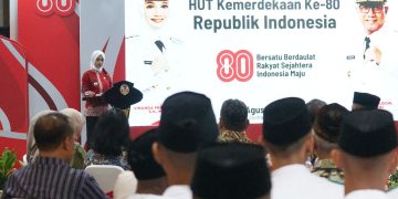Tasyakuran HUT ke-80 RI di Kota Kediri, Mbak Wali Apresiasi Seluruh Pihak Yang Bertugas. Foto : Dok. Pemkot Kediri