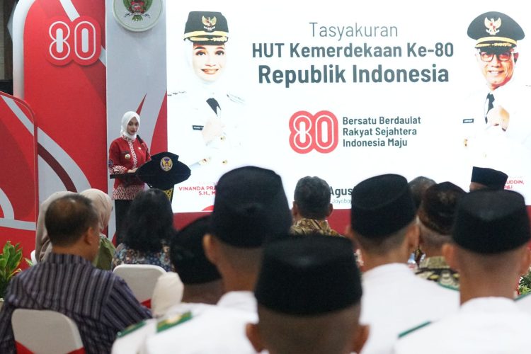 Tasyakuran HUT ke-80 RI di Kota Kediri, Mbak Wali Apresiasi Seluruh Pihak Yang Bertugas. Foto : Dok. Pemkot Kediri