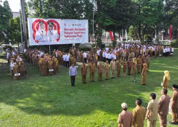 Pimpin Apel Pagi, Mbak Wali Tegaskan Komitmen Pelayanan Prima dan Kolaborasi. Foto : Dok. Pemkot Kediri