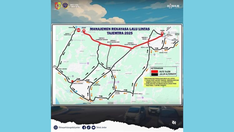 Siap-siap, Berikut Skema Pengalihan Arus Kendaraan untuk Tajemtra 2025