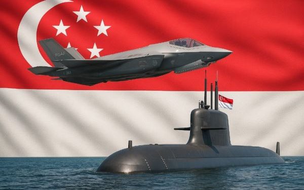 Jet tempur dan kapal selam yang telah dibeli Singapura untuk memperkuat perangkat perang