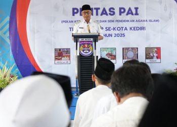Buka PENTAS PAI Tingkat SMP se-Kota Kediri, Gus Qowim : Sportif Berkompetisi, Raih Prestasi!