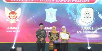Mbak Wali Bawa Pulang Dua Penghargaan Pada Syariah Award untuk Kota Kediri. Foto : Dok. Pemkot Kediri