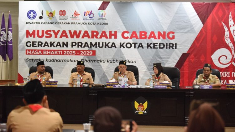 Mbak Wali Buka Musyawarah Cabang Pramuka Kota Kediri 2025, Momentum Konsolidasi dan Regenerasi. Foto : Dok. Pemkot Kediri