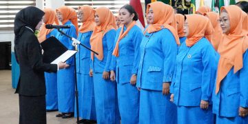Dorong Perempuan Lebih Berdaya dan Setara, Mbak Wali Lantik Ketua Umum dan Pengurus GOW Kota Kediri. Foto : Dok. Pemkot Kediri