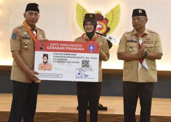 Dilantik sebagai Kamabicab Pramuka Kota Kediri, Mbak Wali: Pramuka Wadah Pembentukan Karakter Generasi Bangsa