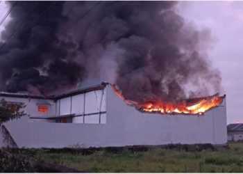 gudang boneka jombang terbakar