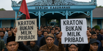 Ilustrasi sengketa Keraton Solo. foto: bacaini/AI