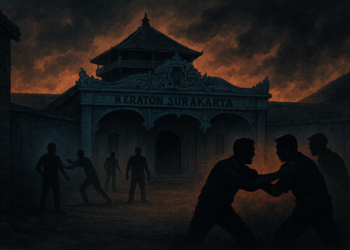 Ilustrasi pertikaian Keraton Solo. Foto: bacaini/AI