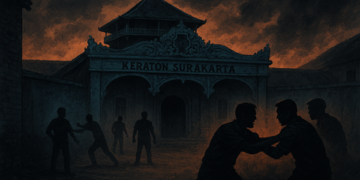 Ilustrasi pertikaian Keraton Solo. Foto: bacaini/AI