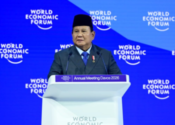 Presiden Republik Indonesia Prabowo Subianto menyampaikan pidato kunci pada World Economic Forum (WEF) Annual Meeting 2026 yang digelar pada Kamis, 22 Januari 2026, di Davos, Swiss. Foto: BPMI Setpres/Muchlis Jr