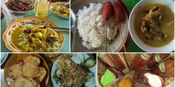 Nasi becek khas Nganjuk dengan kuah gulai kambing dan sate kambing legendaris