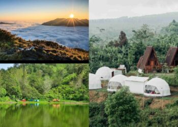 Pemandangan Ranu Pani Senduro Lumajang sebagai jalur pendakian Gunung Semeru