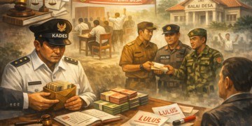 Ilustrasi rekayasa rekruitmen perangkat desa di Kab. Kediri. Foto: Bacaini/AI