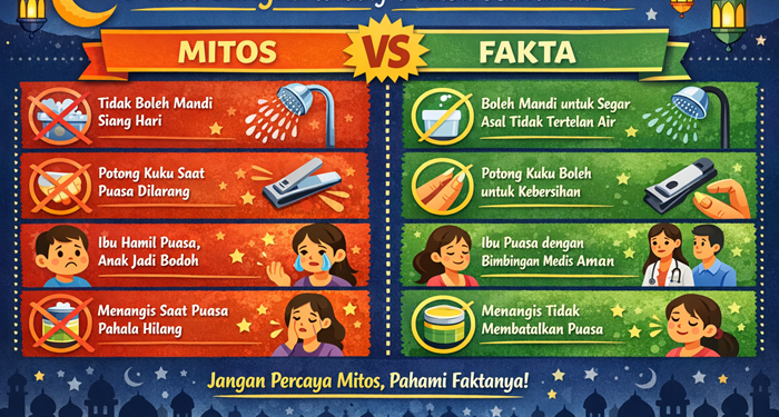 Ilustrasi mitos puasa. Foto: bacaini/HTW