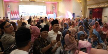 Bupati Jember, Muhammad Fawait saat Refleksi setahun kepemimpinan bersama masyarakat Jember di Pendopo Wahyawibawagraha