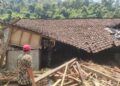 Rumah warga rusak akibat banjir dan cuaca ekstrem di Tulungagung Jawa Timur