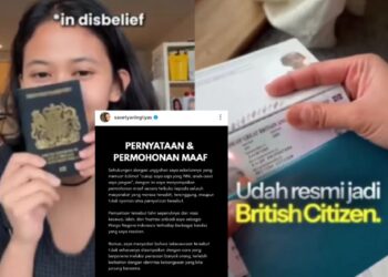 Ilustrasi paspor Inggris dan Indonesia berdampingan