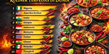 Ilustrasi daftar negara makanan terpedas di dunia