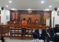 Sidang vonis kasus penganiayaan guru oleh suami anggota DPRD Trenggalek di Pengadilan Negeri Trenggalek