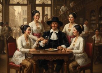 Ilustrasi skandal Sara Specx di Batavia yang melahirkan istilah hidung belang