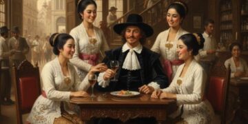 Ilustrasi skandal Sara Specx di Batavia yang melahirkan istilah hidung belang